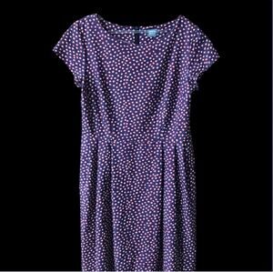 GREY WOLF Women’s Short Sleeve Fit & Flare Dress navy/red Sz L Stitch fix
